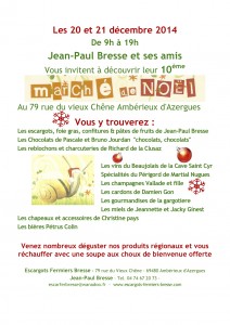 marché de noel chez JP Bresse 2014